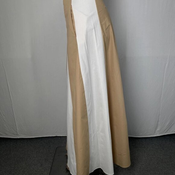 Adriana Degreas Solid Giardino High-Waist Maxi Skirt Off-White Beige Size S - Picture 7 of 8
